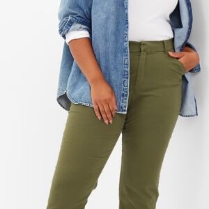 GAP Slim Ankle Khaki Army Green